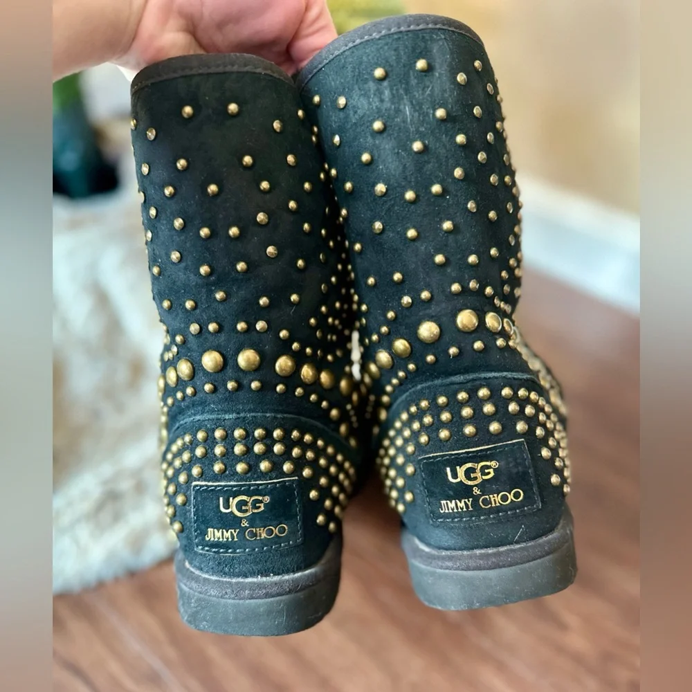 UGG X Jimmy Choo Vintage Studded Mandah Limited Edition Boots !RARE! Size 8 - Picture 16 of 16